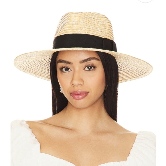 Brixton Natural Straw Hat with Black Band - Picture 1 of 12